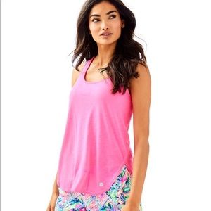 Lilly Pulitzer Raz Berry Pink Luxletic Kai Tank